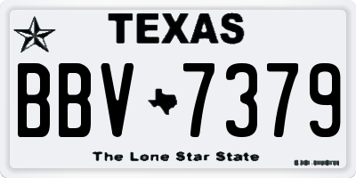 TX license plate BBV7379