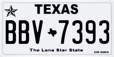 TX license plate BBV7393