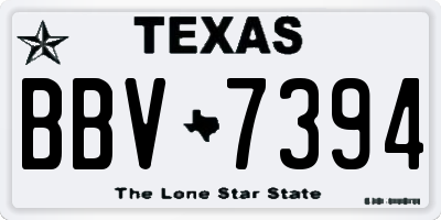 TX license plate BBV7394