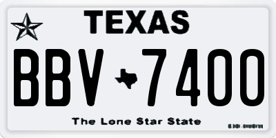 TX license plate BBV7400