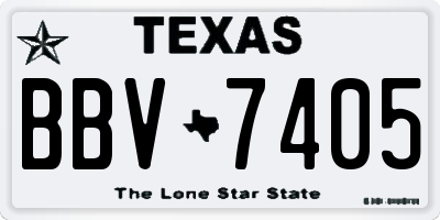 TX license plate BBV7405