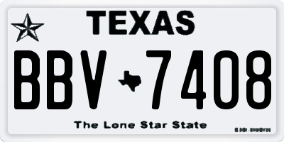 TX license plate BBV7408