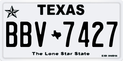 TX license plate BBV7427