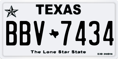 TX license plate BBV7434