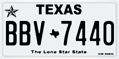 TX license plate BBV7440