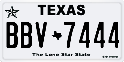 TX license plate BBV7444