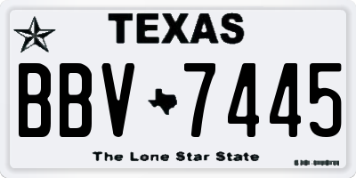 TX license plate BBV7445