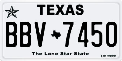 TX license plate BBV7450
