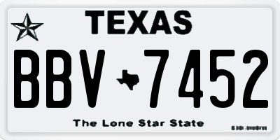 TX license plate BBV7452