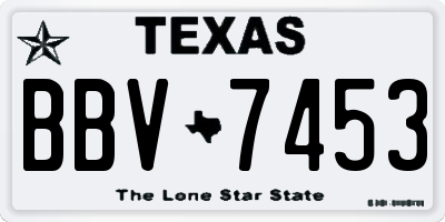 TX license plate BBV7453