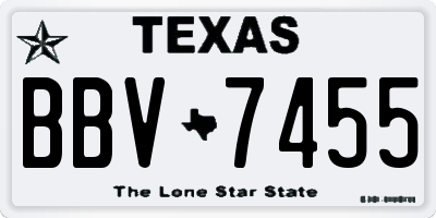 TX license plate BBV7455