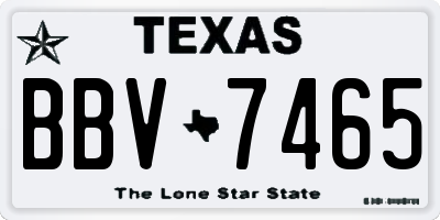 TX license plate BBV7465