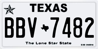 TX license plate BBV7482