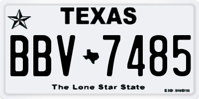TX license plate BBV7485