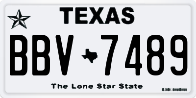 TX license plate BBV7489