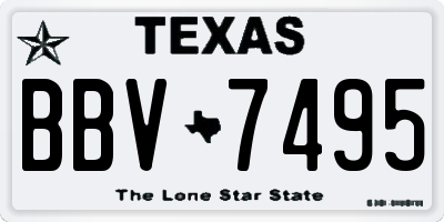 TX license plate BBV7495