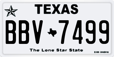 TX license plate BBV7499