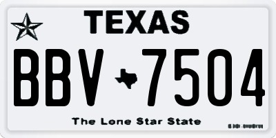 TX license plate BBV7504