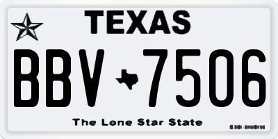 TX license plate BBV7506