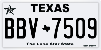 TX license plate BBV7509