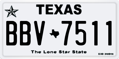 TX license plate BBV7511