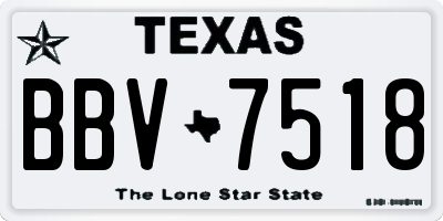 TX license plate BBV7518