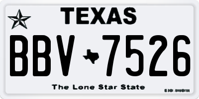 TX license plate BBV7526