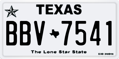 TX license plate BBV7541