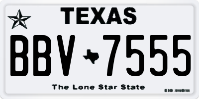 TX license plate BBV7555