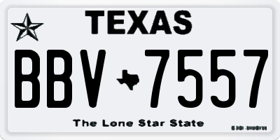 TX license plate BBV7557