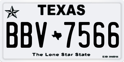 TX license plate BBV7566