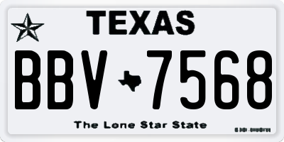 TX license plate BBV7568