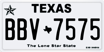 TX license plate BBV7575
