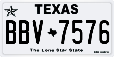 TX license plate BBV7576