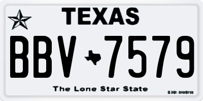 TX license plate BBV7579