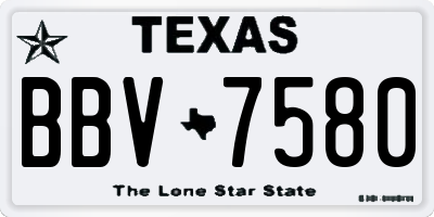 TX license plate BBV7580