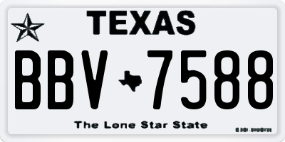 TX license plate BBV7588