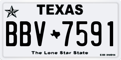 TX license plate BBV7591
