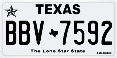 TX license plate BBV7592