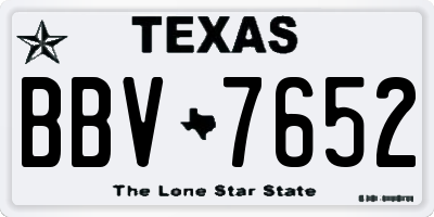 TX license plate BBV7652