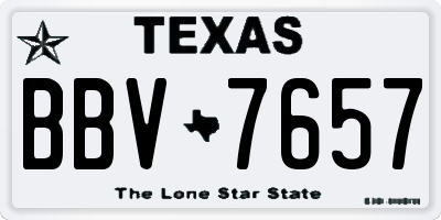 TX license plate BBV7657