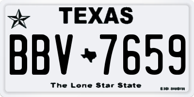 TX license plate BBV7659