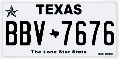 TX license plate BBV7676