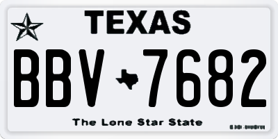 TX license plate BBV7682