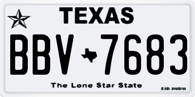 TX license plate BBV7683