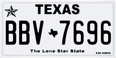 TX license plate BBV7696