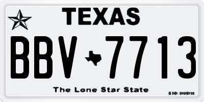 TX license plate BBV7713