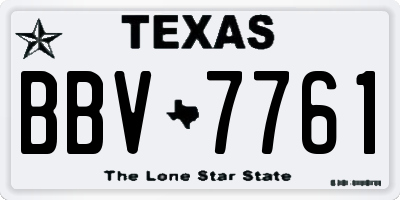 TX license plate BBV7761