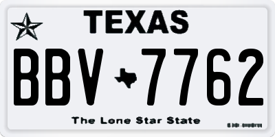 TX license plate BBV7762