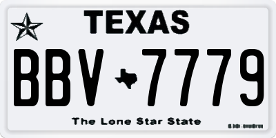 TX license plate BBV7779